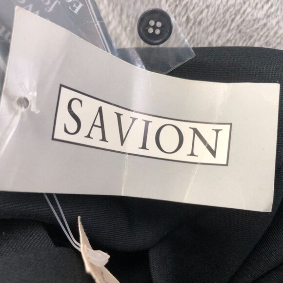 NWT Savion Womens Dress Pants Size 16 Black High Waisted Pleated Trouser Work - Picture 3 of 12